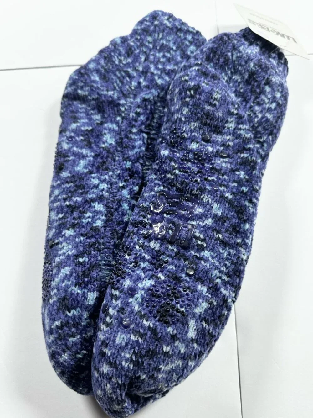 Muk Luks Slipper Socks L/XL (8 X 10)‎ Infused Blue/Purple/Multi Colored NWT